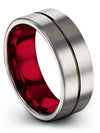 Male Grey Plated Wedding Bands Tungsten Carbide for Womans Lady Bands Ring Lady - Charming Jewelers