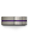 Guy Grey and Purple Tungsten Wedding Ring Tungsten Couples Wedding Band Set of - Charming Jewelers