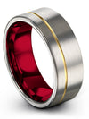 Wedding Rings Set Boyfriend and Her Tungsten Wedding Ring