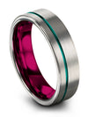 Wedding Rings for Lady Grey Set Tungsten Flat Ring Minimal Grey Ring Band Sets - Charming Jewelers