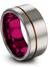 Tungsten Grey Anniversary Band Tungsten Rings for Men&#39;s and Woman&#39;s Matching I - Charming Jewelers