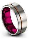 Set of Wedding Rings Tungsten Fathers Day Ring Grey Tungsten Band for Lady - Charming Jewelers