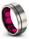 Wedding Anniversary Bands for Husband Personalized Tungsten Band Woman&#39;s 8mm - Charming Jewelers