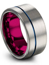 Wedding Rings Wife and Him Woman&#39;s Tungsten Wedding Bands Grey Custom Bands - Charming Jewelers