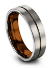 Grey Gunmetal Tungsten Promise Rings Guys Tungsten Carbide Wedding Ring Grey - Charming Jewelers