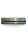 Promise Ring Grey Ladies Tungsten Ring for Mens Grey Green Grey over Green Band - Charming Jewelers