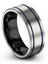 Wedding Band for Couples Grey Wedding Bands Tungsten Grey Bands Sets Jewelry - Charming Jewelers