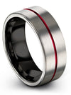Wedding Ring for Best Friends Grey Tungsten Band Promise Bands Grey 8mm Grey - Charming Jewelers