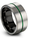 Plain Promise Band Men&#39;s Wedding Bands 10mm Tungsten Minimalist Rings for Lady - Charming Jewelers