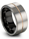 Simple Grey Wedding Ring Man Tungsten Wedding Ring Sets Ring Engagement Lady - Charming Jewelers