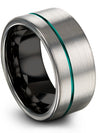 Promise Rings for Him and His Grey Tungsten Wedding Bands Sets Rings Sets - Charming Jewelers