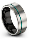Grey Matching Promise Rings for Couples Cute Tungsten Bands