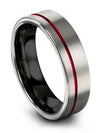 Guys Promise Ring Flat Brushed Grey Tungsten Band for Mens I Love You - Charming Jewelers