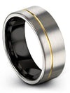 Tungsten Wedding Sets Him and Husband Tungsten Rings for Womans 18K Yellow Gold - Charming Jewelers