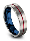 Wedding Rings for Men Flat Cut Him and Wife Tungsten Wedding Ring Male Jewelry - Charming Jewelers