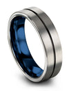 Female Anniversary Ring Black and Grey Tungsten Bands for Ladies Brushed Cute - Charming Jewelers