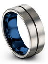 Wedding Bands for Man Tungsten Wedding Rings Tungsten Guys 8mm Grey Band Ring - Charming Jewelers