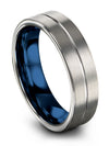 Tungsten Couples Promise Ring Polished Tungsten Ring Grey Rings Grey Cute Gifts - Charming Jewelers