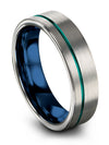Grey Wedding Sets His and Wife Tungsten Band Male Medium Grey Band Couple Bands - Charming Jewelers