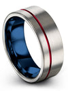 Grey Plated Wedding Rings for Lady Grey Tungsten Bands Brushed Simple Ring Grey - Charming Jewelers