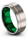 Guy Grey Tungsten Matching Ring for Couples Grey Engagement Woman&#39;s Ring - Charming Jewelers