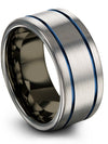 Wedding Rings Grey for Boyfriend Exclusive Tungsten Rings Men Bands Engagement - Charming Jewelers