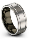 Wedding Bands Grey for Female Fancy Tungsten Rings 8mm Grey