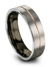 Man Wedding Bands Grey Groove Ladies Tungsten Grey Ring Grey Plated Jewelry - Charming Jewelers