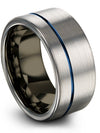 Minimalist Wedding Ring Guy Wife and Him Tungsten Carbide Ring Promise Jewelry - Charming Jewelers