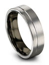 Lady Promise Ring Grey Engravable 6mm Lady Wedding Ring Tungsten Engagement Men - Charming Jewelers