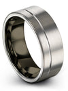 Personalized Promise Band Set Him and Fiance Wedding Ring Sets Tungsten Rings - Charming Jewelers
