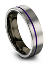 Woman&#39;s 6mm Anniversary Ring Tungsten Polished Rings for Womans Matching - Charming Jewelers