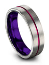 Guy Wedding Ring 6mm Tungsten Band for Woman&#39;s 6mm Brushed