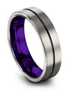 Bands Set Grey Wedding Tungsten Flat Ring Grey Jewelry for Ladies Band Uncle - Charming Jewelers