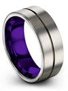 Brushed Promise Rings Tungsten Ring for Lady Engraved Couple Band Promise Band - Charming Jewelers