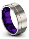 Tungsten Grey Wedding Bands Grey Tungsten Rings Men Cute Grey Bands for Male - Charming Jewelers