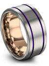 Wedding Band Sets Girlfriend Tungsten Rings for Lady Customized Mid Band - Charming Jewelers