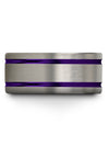 Grey Purple Wedding Fancy Wedding Bands Female Rings for My King Anniversary - Charming Jewelers