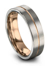 Grey Female Tungsten Brushed Wedding Ring Cool Couple Rings Ladies Promise Band - Charming Jewelers