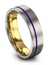 Guy Grey and Purple Tungsten Anniversary Band Tungsten Grey Ring for Female - Charming Jewelers