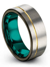 Wedding Bands for Boyfriend and Girlfriend Grey Tungsten Bands Natural Simple - Charming Jewelers