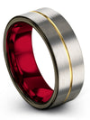 8mm Guys Wedding Rings Wedding Band Tungsten Rings Set Couples Gifts - Charming Jewelers