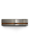 Grey and Copper Men Wedding Band Matching Tungsten Band for Couples Grey Copper - Charming Jewelers