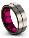 Birth Day for Graduate Grey Tungsten Promise Band I Love You Bands for Couples - Charming Jewelers