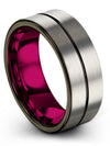 Wedding Ring Man Engraved Polished Tungsten Ring Engagement Woman&#39;s Bands Him - Charming Jewelers