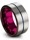 Carbide Tungsten Wedding Band for Female Matching Tungsten Rings Minimal Rings - Charming Jewelers