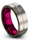 Metal Anniversary Band Matching Wedding Band for Couples Tungsten His and Her - Charming Jewelers
