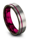 His Wedding Ring Tungsten Carbide Ring for Guys Promise Bands Fiance and Wife - Charming Jewelers