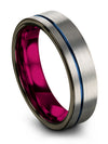 Tungsten and Grey Promise Rings for Guys One of a Kind Wedding Rings 6mm 25 - Charming Jewelers