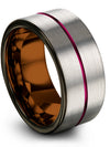 Valentines Day Husband Men Tungsten Ring Grey Couple Bands Mother&#39;s Day for Him - Charming Jewelers